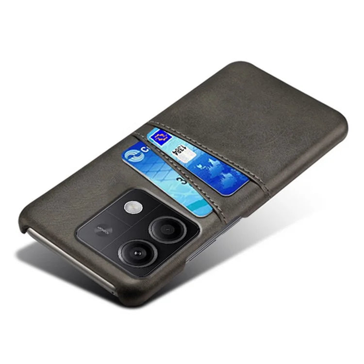 For Xiaomi Redmi Note 13 5G Case Dual Card Slots Shockproof Case PU+PC Slim Phone Case
