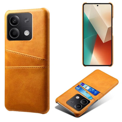 For Xiaomi Redmi Note 13 5G Case Dual Card Slots Shockproof Case PU+PC Slim Phone Case