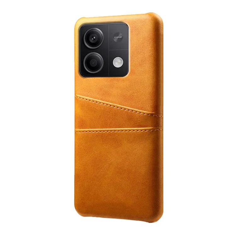 For Xiaomi Redmi Note 13 5G Case Dual Card Slots Shockproof Case PU+PC Slim Phone Case