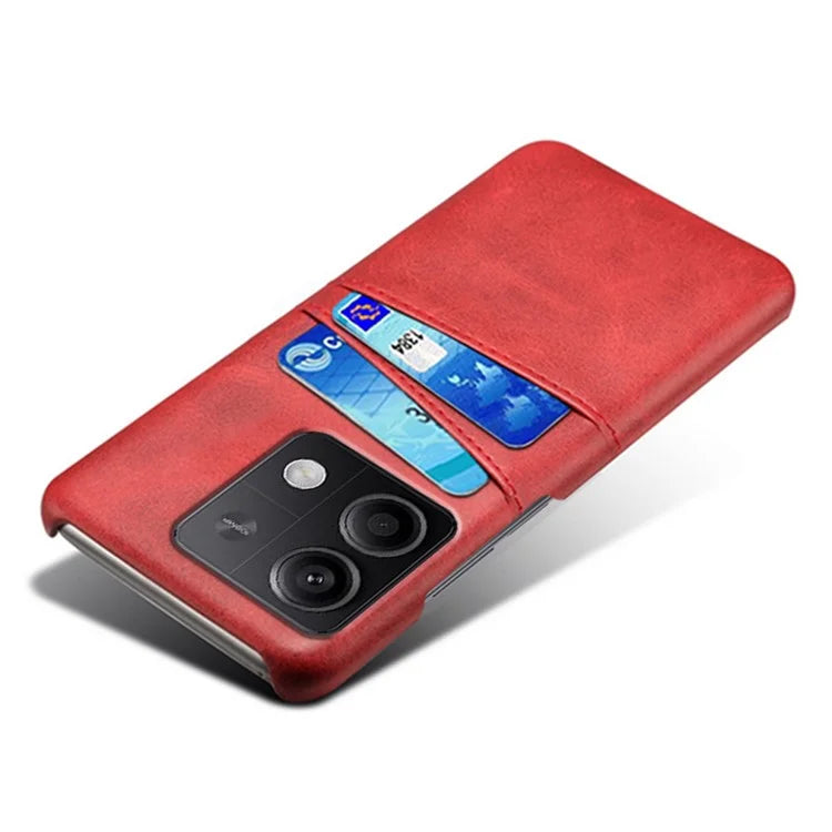 For Xiaomi Redmi Note 13 5G Case Dual Card Slots Shockproof Case PU+PC Slim Phone Case
