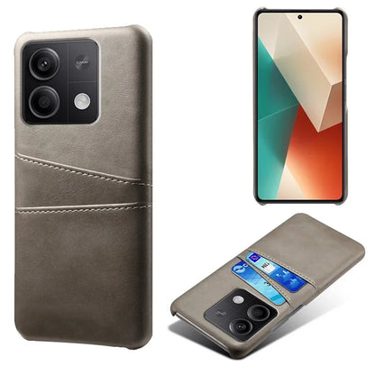 For Xiaomi Redmi Note 13 5G Case Dual Card Slots Shockproof Case PU+PC Slim Phone Case