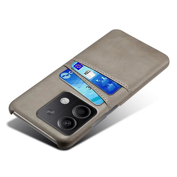 For Xiaomi Redmi Note 13 5G Case Dual Card Slots Shockproof Case PU+PC Slim Phone Case