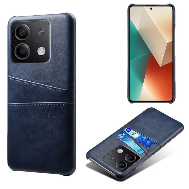 For Xiaomi Redmi Note 13 5G Case Dual Card Slots Shockproof Case PU+PC Slim Phone Case