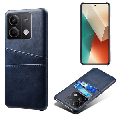 For Xiaomi Redmi Note 13 5G Case Dual Card Slots Shockproof Case PU+PC Slim Phone Case