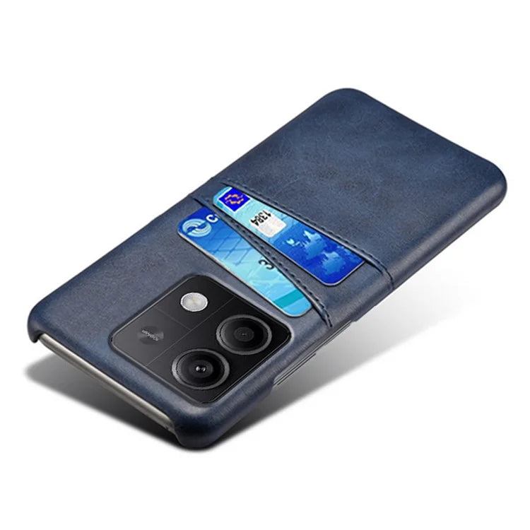 For Xiaomi Redmi Note 13 5G Case Dual Card Slots Shockproof Case PU+PC Slim Phone Case