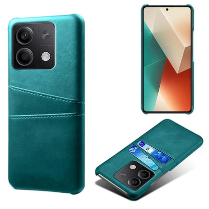 For Xiaomi Redmi Note 13 5G Case Dual Card Slots Shockproof Case PU+PC Slim Phone Case