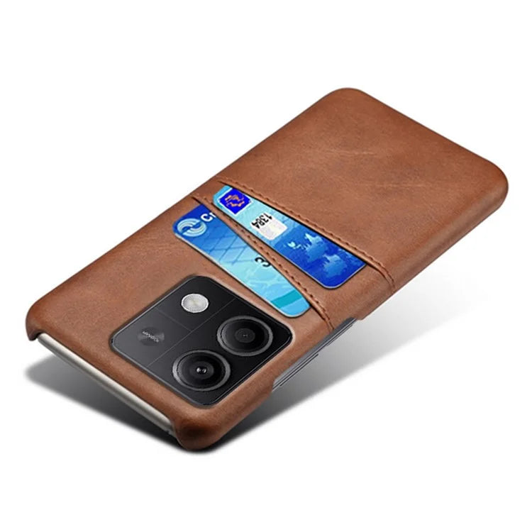 For Xiaomi Redmi Note 13 5G Case Dual Card Slots Shockproof Case PU+PC Slim Phone Case