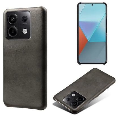 For Xiaomi Redmi Note 13 Pro 5G / Poco X6 5G Case Calf Texture Anti-Scratch PU+PC Phone Shell