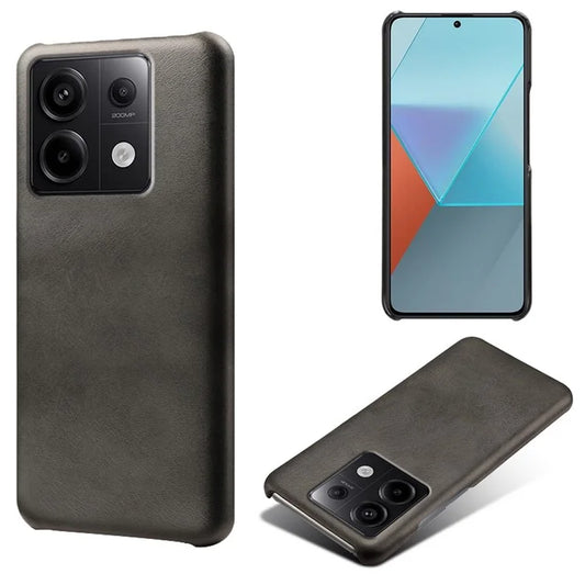 For Xiaomi Redmi Note 13 Pro 5G / Poco X6 5G Case Calf Texture Anti-Scratch PU+PC Phone Shell