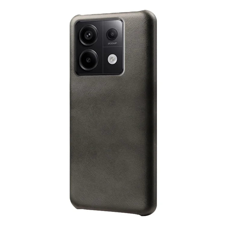 For Xiaomi Redmi Note 13 Pro 5G / Poco X6 5G Case Calf Texture Anti-Scratch PU+PC Phone Shell