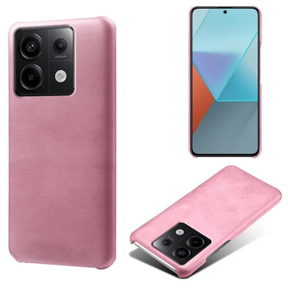 For Xiaomi Redmi Note 13 Pro 5G / Poco X6 5G Case Calf Texture Anti-Scratch PU+PC Phone Shell
