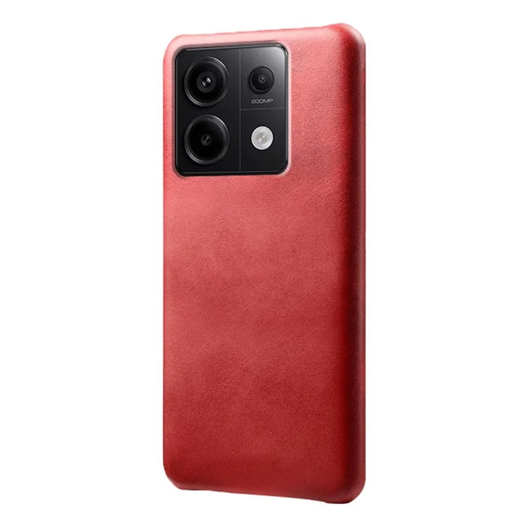 For Xiaomi Redmi Note 13 Pro 5G / Poco X6 5G Case Calf Texture Anti-Scratch PU+PC Phone Shell