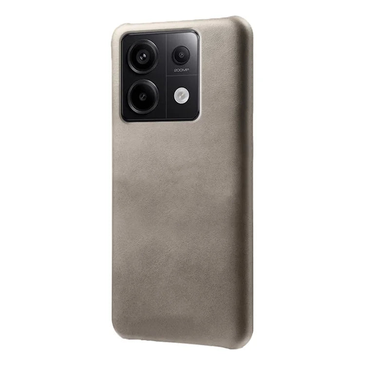 For Xiaomi Redmi Note 13 Pro 5G / Poco X6 5G Case Calf Texture Anti-Scratch PU+PC Phone Shell
