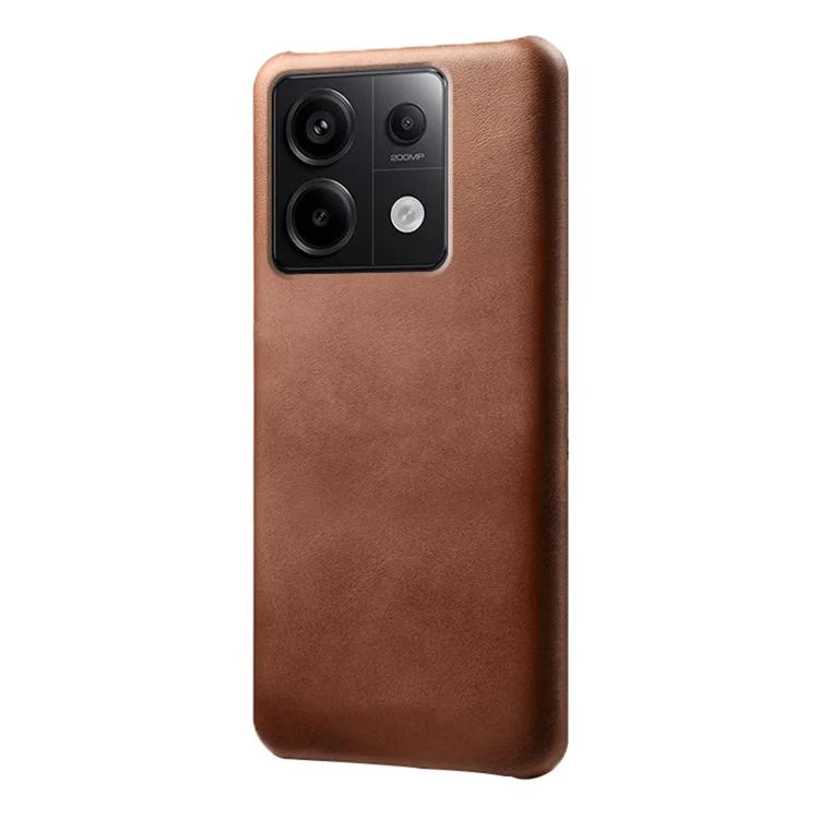 For Xiaomi Redmi Note 13 Pro 5G / Poco X6 5G Case Calf Texture Anti-Scratch PU+PC Phone Shell