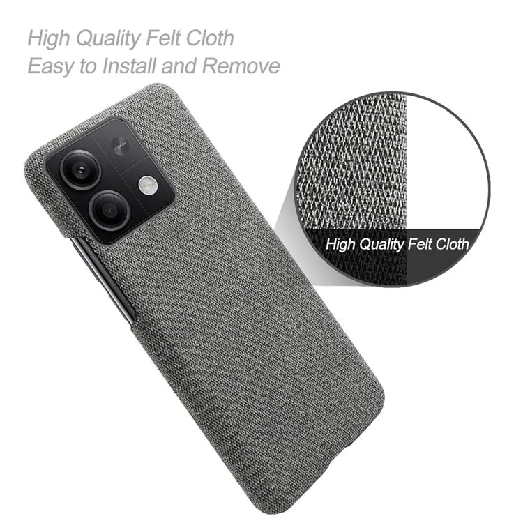 Ultra-light Phone Cover for Xiaomi Redmi Note 13 5G Case Shockproof Cloth+PC Shell
