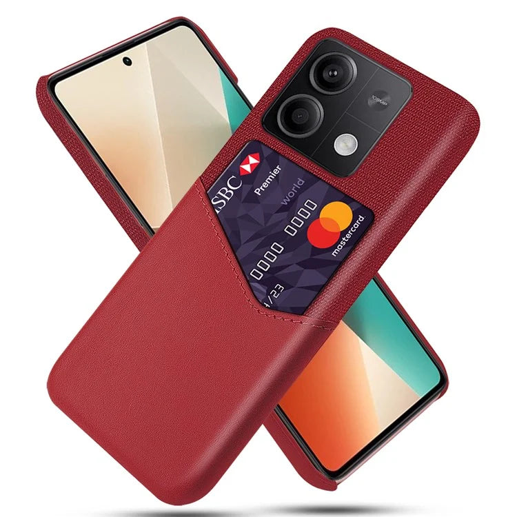 PU+PC Case for Xiaomi Redmi Note 13 5G Case Cloth Texture Phone Cover with Card Slot