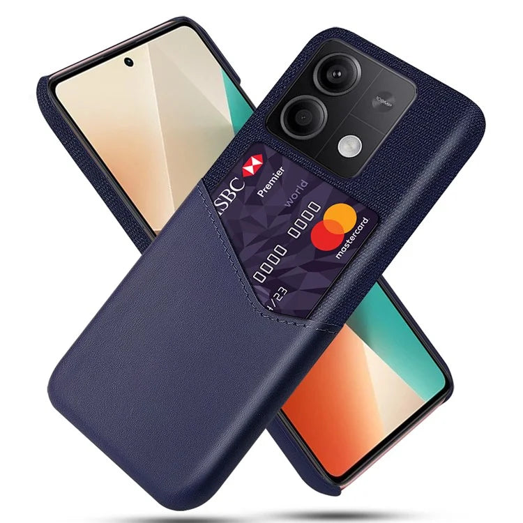 PU+PC Case for Xiaomi Redmi Note 13 5G Case Cloth Texture Phone Cover with Card Slot