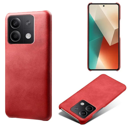 For Xiaomi Redmi Note 13 5G Case Calf Texture Anti-Drop PU+PC Phone Shell