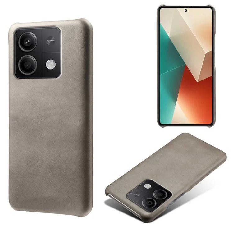 For Xiaomi Redmi Note 13 5G Case Calf Texture Anti-Drop PU+PC Phone Shell