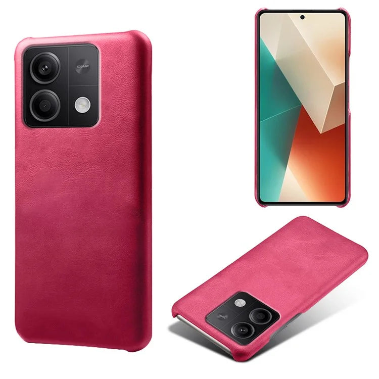 For Xiaomi Redmi Note 13 5G Case Calf Texture Anti-Drop PU+PC Phone Shell