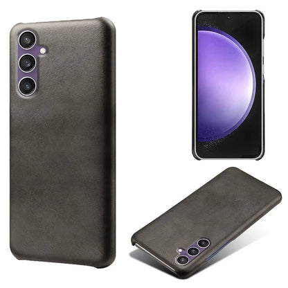 For Samsung Galaxy S23 FE Case PU Leather + PC Anti-Scratch Calf Texture Phone Cover
