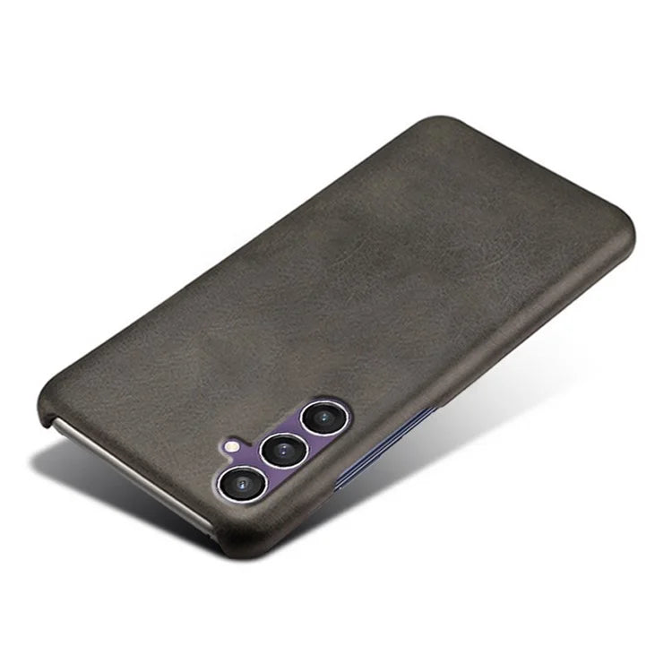 For Samsung Galaxy S23 FE Case PU Leather + PC Anti-Scratch Calf Texture Phone Cover
