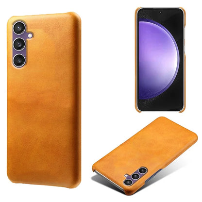 For Samsung Galaxy S23 FE Case PU Leather + PC Anti-Scratch Calf Texture Phone Cover
