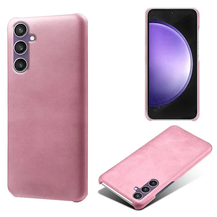 For Samsung Galaxy S23 FE Case PU Leather + PC Anti-Scratch Calf Texture Phone Cover