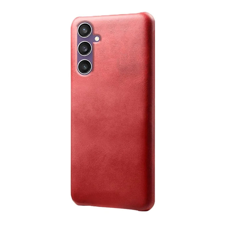 For Samsung Galaxy S23 FE Case PU Leather + PC Anti-Scratch Calf Texture Phone Cover