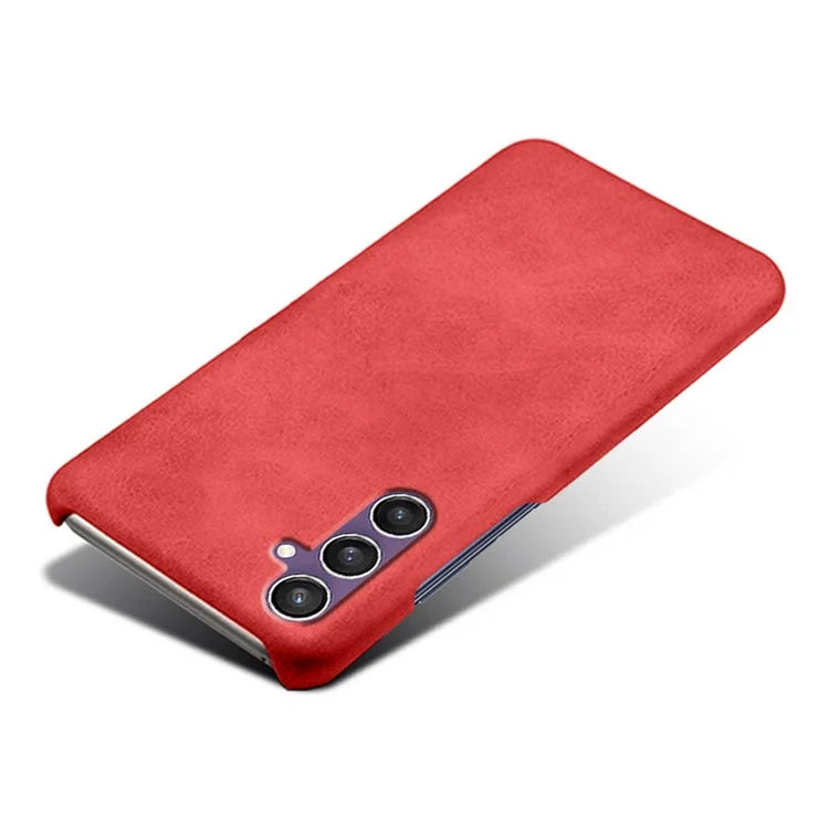 For Samsung Galaxy S23 FE Case PU Leather + PC Anti-Scratch Calf Texture Phone Cover