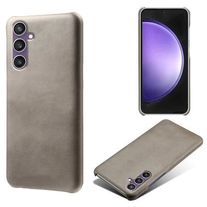 For Samsung Galaxy S23 FE Case PU Leather + PC Anti-Scratch Calf Texture Phone Cover