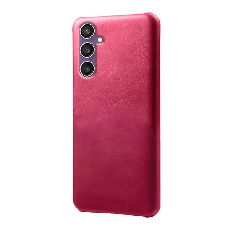 For Samsung Galaxy S23 FE Case PU Leather + PC Anti-Scratch Calf Texture Phone Cover