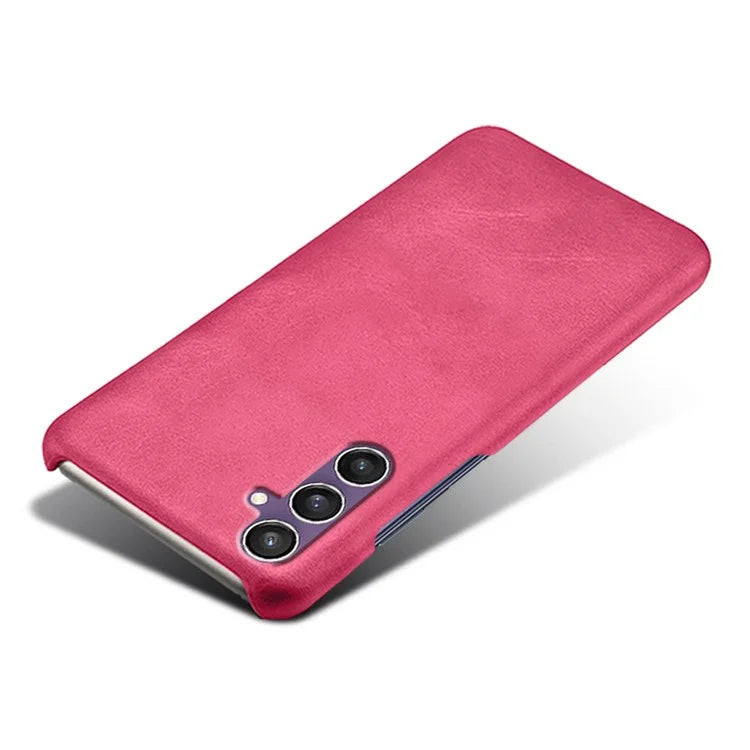 For Samsung Galaxy S23 FE Case PU Leather + PC Anti-Scratch Calf Texture Phone Cover