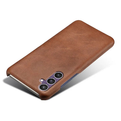 For Samsung Galaxy S23 FE Case PU Leather + PC Anti-Scratch Calf Texture Phone Cover