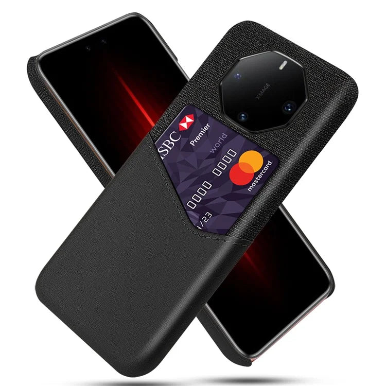 For Huawei Mate 60 RS Ultimate Case Cloth Texture PU Leather+PC Shockproof Phone Protector