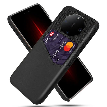 For Huawei Mate 60 RS Ultimate Case Cloth Texture PU Leather+PC Shockproof Phone Protector