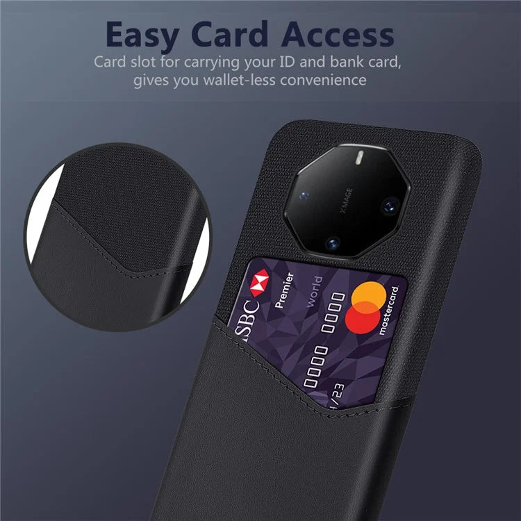 For Huawei Mate 60 RS Ultimate Case Cloth Texture PU Leather+PC Shockproof Phone Protector