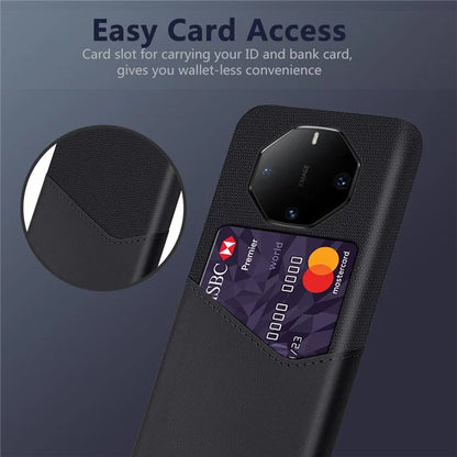 For Huawei Mate 60 RS Ultimate Case Cloth Texture PU Leather+PC Shockproof Phone Protector