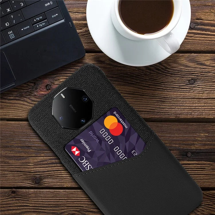 For Huawei Mate 60 RS Ultimate Case Cloth Texture PU Leather+PC Shockproof Phone Protector