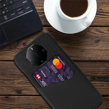 For Huawei Mate 60 RS Ultimate Case Cloth Texture PU Leather+PC Shockproof Phone Protector