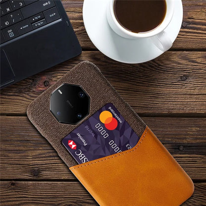 For Huawei Mate 60 RS Ultimate Case Cloth Texture PU Leather+PC Shockproof Phone Protector
