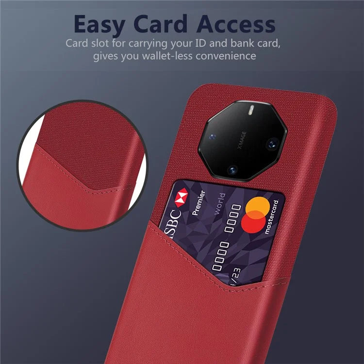 For Huawei Mate 60 RS Ultimate Case Cloth Texture PU Leather+PC Shockproof Phone Protector