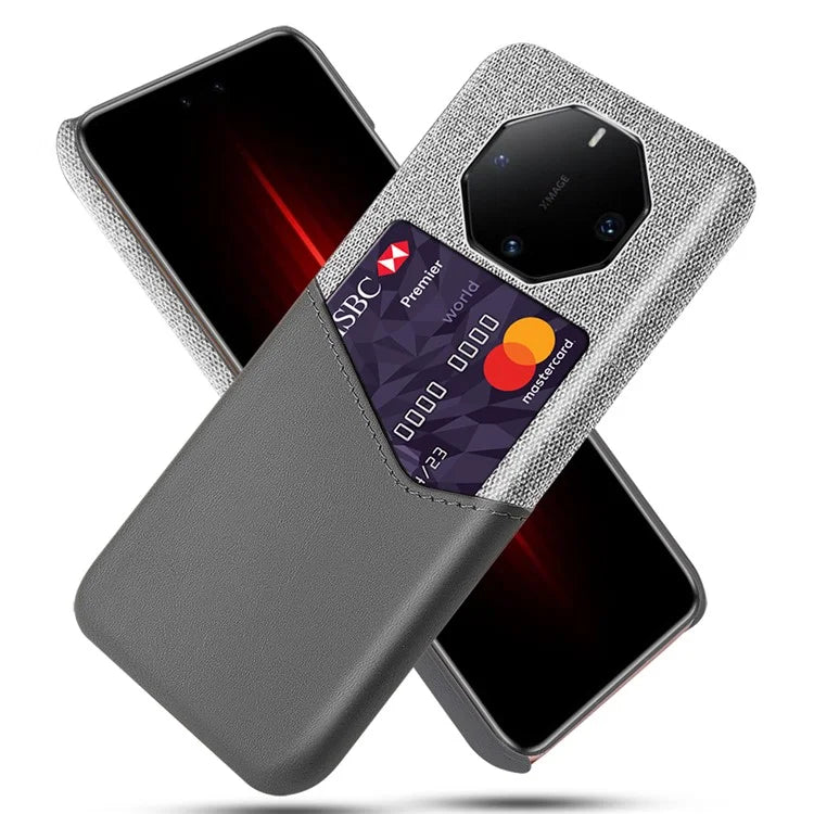 For Huawei Mate 60 RS Ultimate Case Cloth Texture PU Leather+PC Shockproof Phone Protector