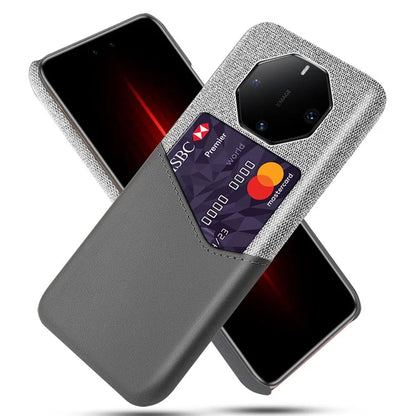 For Huawei Mate 60 RS Ultimate Case Cloth Texture PU Leather+PC Shockproof Phone Protector