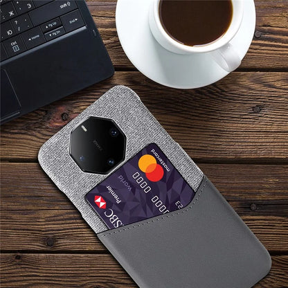 For Huawei Mate 60 RS Ultimate Case Cloth Texture PU Leather+PC Shockproof Phone Protector