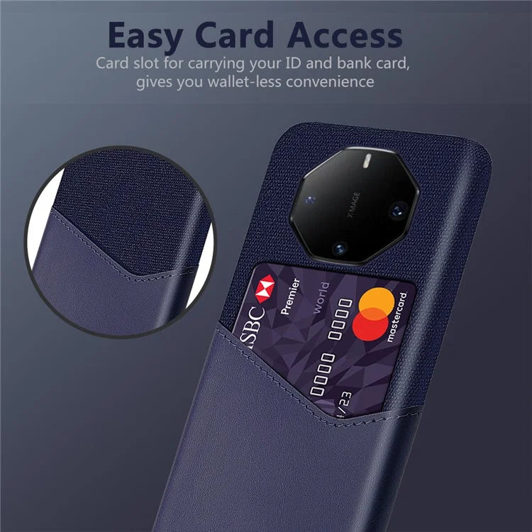 For Huawei Mate 60 RS Ultimate Case Cloth Texture PU Leather+PC Shockproof Phone Protector
