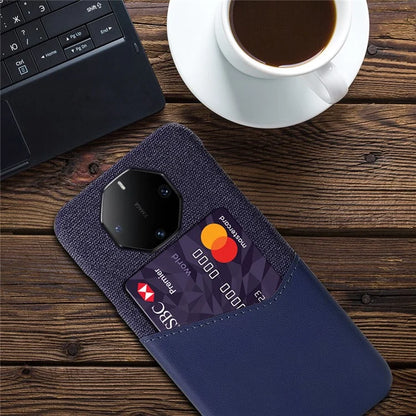 For Huawei Mate 60 RS Ultimate Case Cloth Texture PU Leather+PC Shockproof Phone Protector