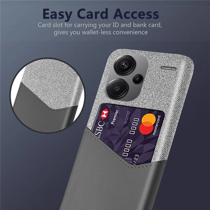 Cloth Texture Phone Case for Xiaomi 14 Protective Cover Shockproof PU+PC Phone Shell