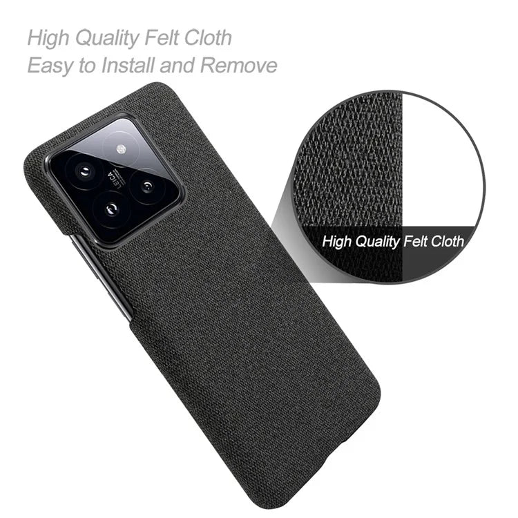 For Xiaomi 14 Pro Anti-Scratch Phone Case Cloth+PC Shell Phone Cover