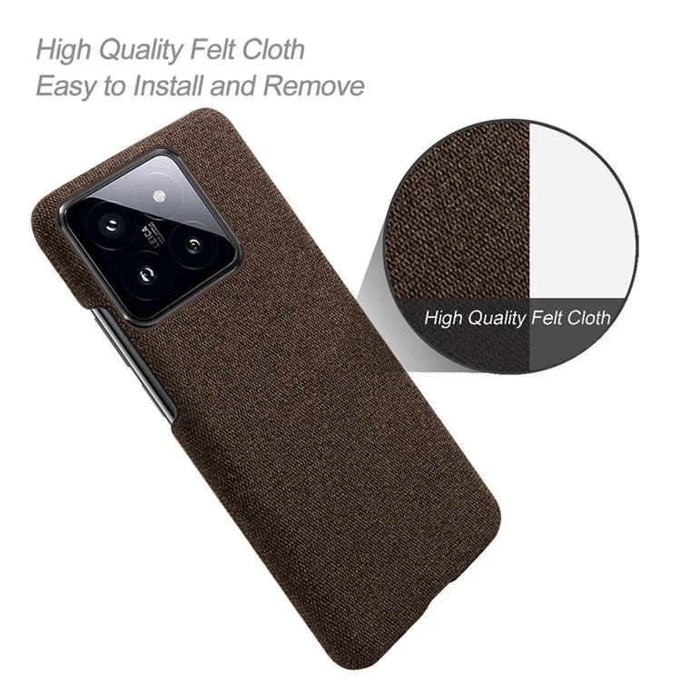 For Xiaomi 14 Pro Anti-Scratch Phone Case Cloth+PC Shell Phone Cover